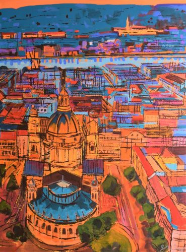 Bihon Győző - Near and far (80 x 60 cm) oil/canvas 
