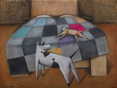Ludvig Dániel - Hálószobatitkok (60 x 80 cm) olaj/vászon