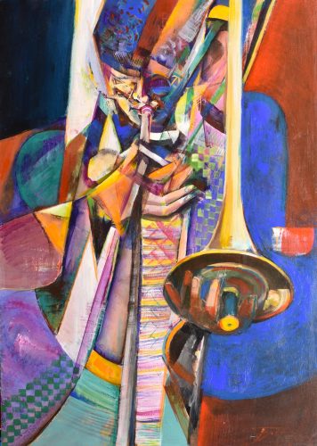 Fekete József - Jazz (70x50cm)  olaj/farost