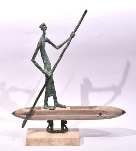 Szőke János - Kharon (46x39x8cm) bronz