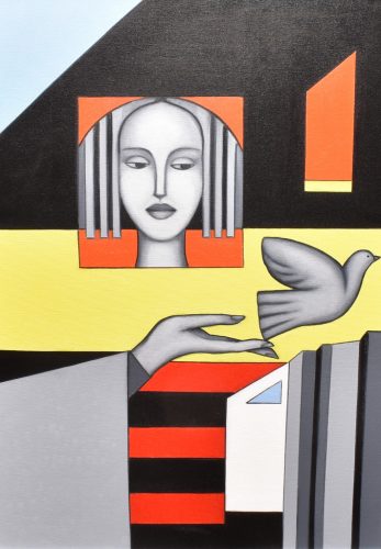 Pálfy Julianna - A szabadság üzenete (70 x 50 cm) olaj/vászon