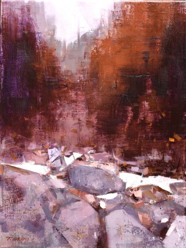 Nagy Tibor - Csend a völgyben (40x30cm) olaj/vászon