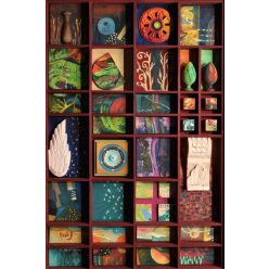   Bak Judit - Mesebolt (dobozkép) (60 x 40 cm) vegyes technika