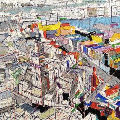 Bihon Győző - Amszterdami mesék (70x70cm) akril/vászon