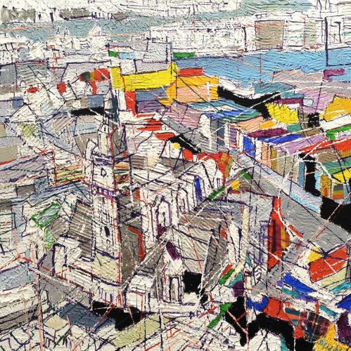 Bihon Győző - Amszterdami mesék (70x70cm) akril/vászon