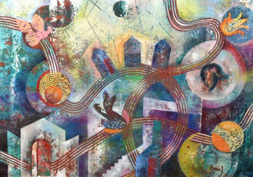 Bak Judit - Egyszer volt, hol nem volt... (50 x 70 cm) olaj/fa