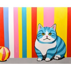   Shane 54 (Császár Előd) - Dagi cica labdával (80 x 100 cm) olaj/farost