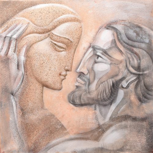 Boros Attila - Pygmalion (40 x 40 cm) olaj/vászon