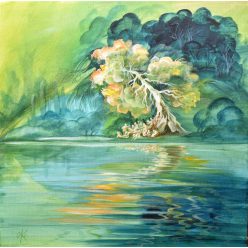   Cakó Ferenc - Az öreg tölgyfánál (50 x 50 cm) olaj/vászon