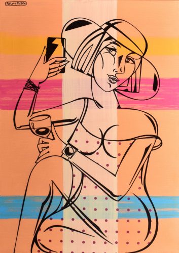 Pálfy Putyu István - Selfie (70 x 50 cm) olaj/vászon