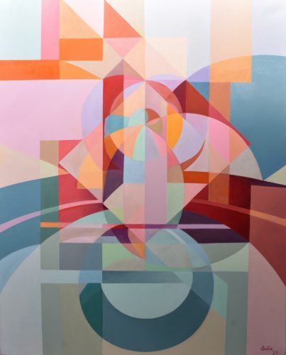 Csóka László - Átváltozás (100x80cm) olaj/vászon