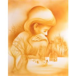 Cakó Ferenc - Titkok kertje (50 x 40 cm) olaj/vászon