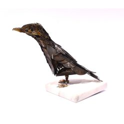   Goldberg Manufactory - Kétárcú időmadár (15 x 17 x 14 cm) vegyes technika