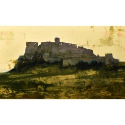   Nagy Tibor - Sárga örökkévalóság - Szepesi vár (35x60cm) olaj/vászon
