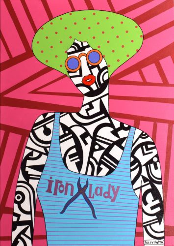 Pálfy Putyu István - Iron Lady (70 x 50 cm) olaj/vászon