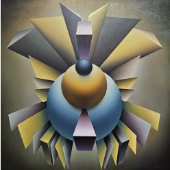 Bors Györgyi - Létállapot (100 x 100 cm) olaj/vászon