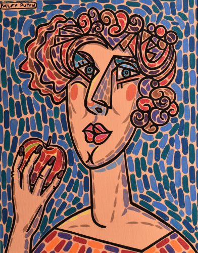 Pálfy Putyu István - Az alma (50 x 40 cm) olaj/vászon