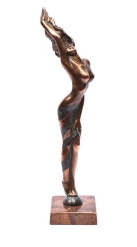 Czobor Sándor - Vágyakozó  (31x7x7cm) bronz