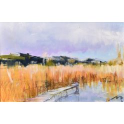 Gécseg András - Györöki nádas (20x30cm) olaj/farost