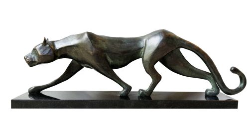 Tóth Kristóf -  Jaguár (20x56x12cm) bronz