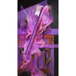 Burkus József - Át-lebegés (120 x 65,5 cm) olaj/fa