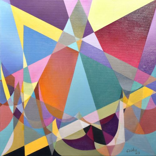 Csóka László - Dimenziók (50x50cm) olaj/vászon