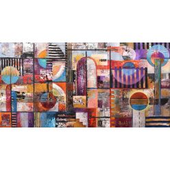   Bak Judit - Visszatérve a köreimhez No.II. (40x80cm) olaj/fa