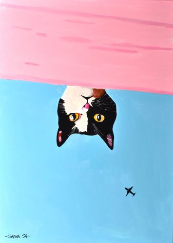 Shane 54 (Császár Előd) A szomszéd macskája (70 x 50 cm) olaj/vászon