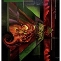 Burkus József - Át-hasítás (100 x 100 cm) olaj/vászon