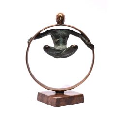 Czobor Sándor - Relax (20 x 16 x 5 cm) bronz