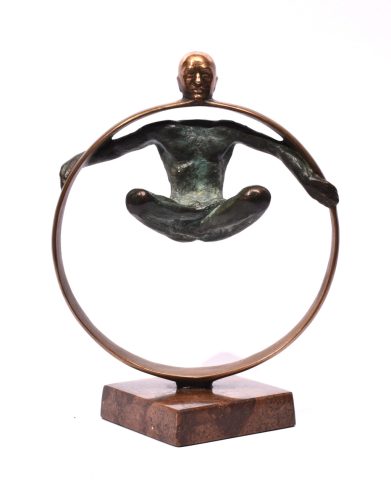 Czobor Sándor - Relax (20 x 16 x 5 cm) bronz