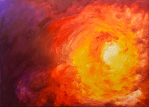 Bánföldi Zoltán - Csillagok között X. (50 x 70 cm) olaj/vászon