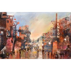 Neogrády Antal - Rythm of the crowd (40x60cm) oil/mdf