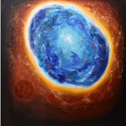   Bánföldi Zoltán - Kozmikus csendélet (58x58cm) olaj/vászon