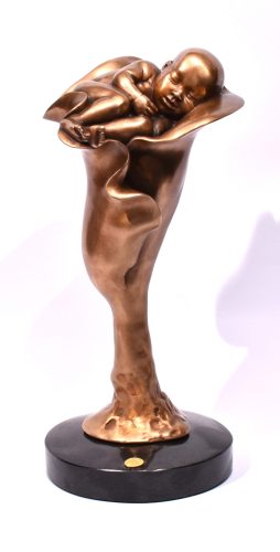 Mihály Anna - Birth (28x12x12cm) bronze
