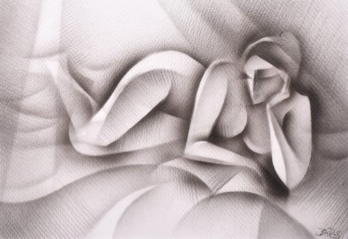 Boros Attila - Ébredés (14 x 20 cm) grafika/papír