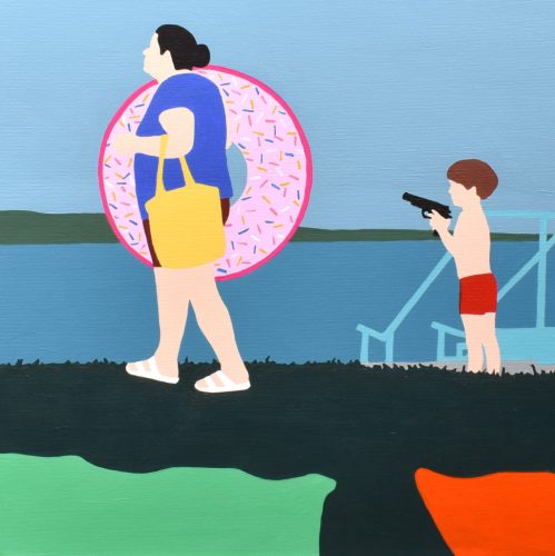 Bereczki Kata - Assasination (50x50cm) acrylic/canvas