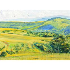   László Dániel - Erdélyi túra, Riszeg-tető (50 x 70 cm) olaj/vászon