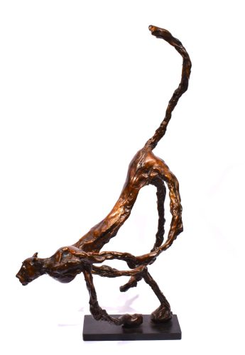 Gáspár Géza - Gepárd (60 x 34 x 9 cm) bronz