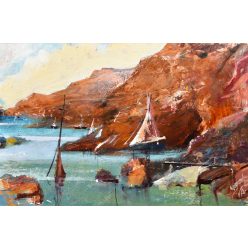 Neogrády Antal - Sziklák rejtekén (40x60cm) olaj/fa