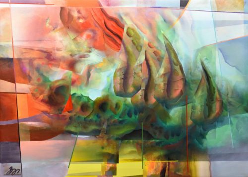 Burkus József - Lebegő álmok (50x70cm) vegyes technika/vászon