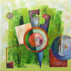   Bak Judit - A kölyök-idő emlékei No.II. (50x50cm) olaj/fa