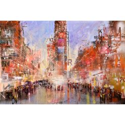 Neogrády Antal - Lights of Times Square (40x60cm) oil/mdf