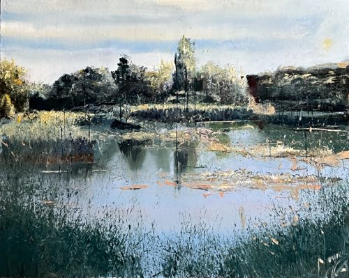 Neogrády Antal - Kányavári sziget (40 x 50 cm) olaj/farost