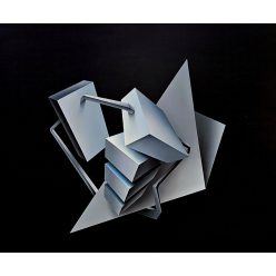Bors Györgyi - Kékes objektum (100 x 120 cm) olaj/vászon