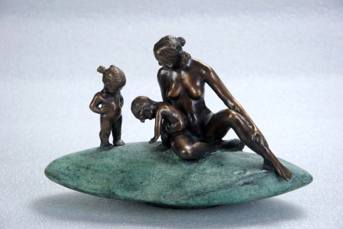 Tölgyesi-Poós Anna - Nagy parton (25 x 14 x 17 cm) bronz