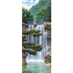 G- Kemecsey Miklós - Plitvice (50x20cm) olaj/vászon