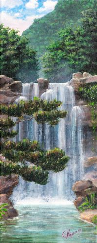 G- Kemecsey Miklós - Plitvice (50x20cm) olaj/vászon