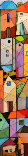 Pálfy JuliAnna - Utcatöredékek II. (60x15cm) olaj/vászon