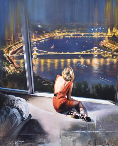 Garay-Nagy Norbert - Budapest fényei (80 x 60 cm) olaj/vászon